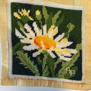 Daisy unframed needlepoint